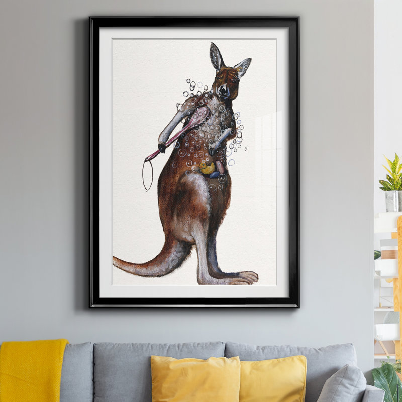 «Bath Animals IV», reproduction de cadre photo sur papier, H 22,5 po x l 30,5 po x P 1,5 po, Papier encadré noir