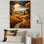 Batur Farm Golden Harvest Pointillism VII, reproduction d'art sur toile
