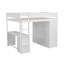 Lit mezzanine en bois avec bureau, garde-robe, tiroirs et rangement ouvert - Conception multifonctionnelle peu encombrante-2008771328-2008771335