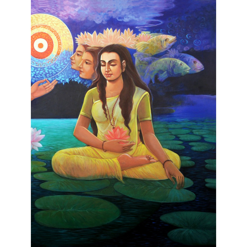 Introspection - Méditation | Acrylique sur toile | Par Suneel Kumar Singh