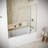 Metauro 48'' x 58'' Semi-Frameless Pivot Bathtub Door with CrystalTech Treated 1/4'' Tempered, Clear Glass, Polished Chrome Hardware-120912443