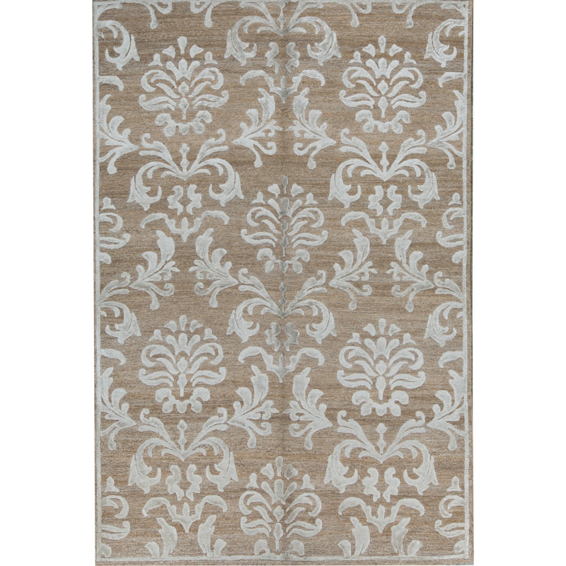 Himalayan Floral Area Rug in Sand