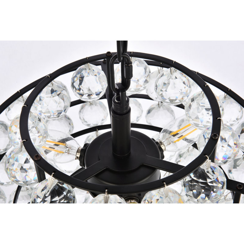 Kieron 3 - Light Unique/Statement Pendant, Black, 72" H x 14" W x 14" D