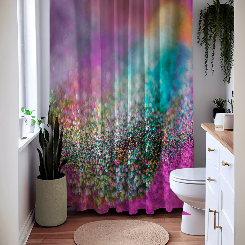 Abstract Shower Curtain, 72" H x 70" W