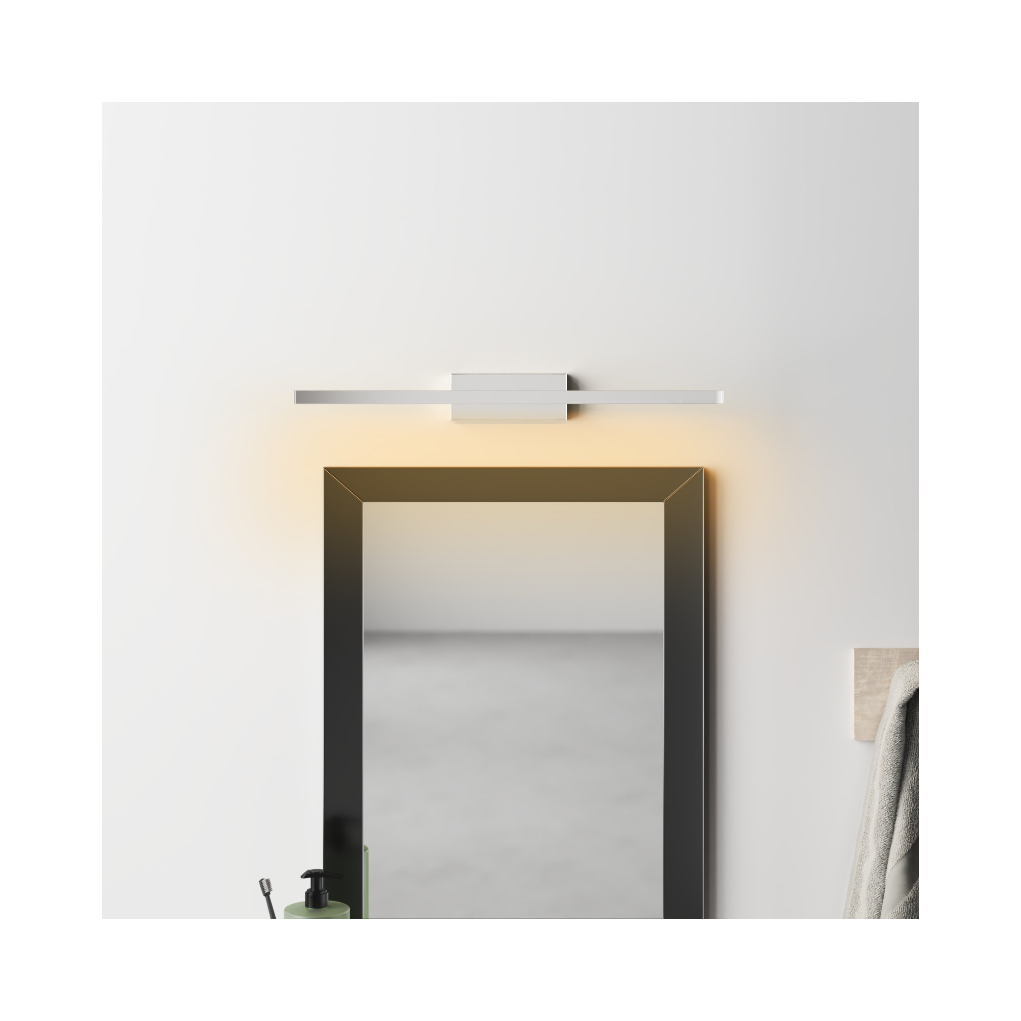 Rochelle Single Dimmable LED Bath Bar, 2700K, Chrome