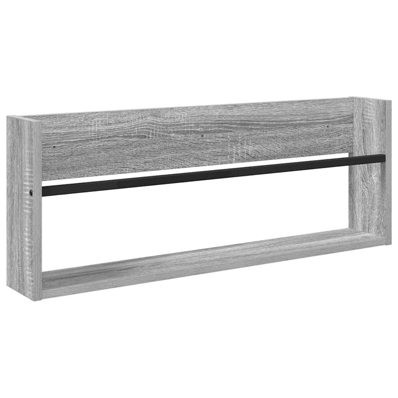Wood Magazine Rack, Grey