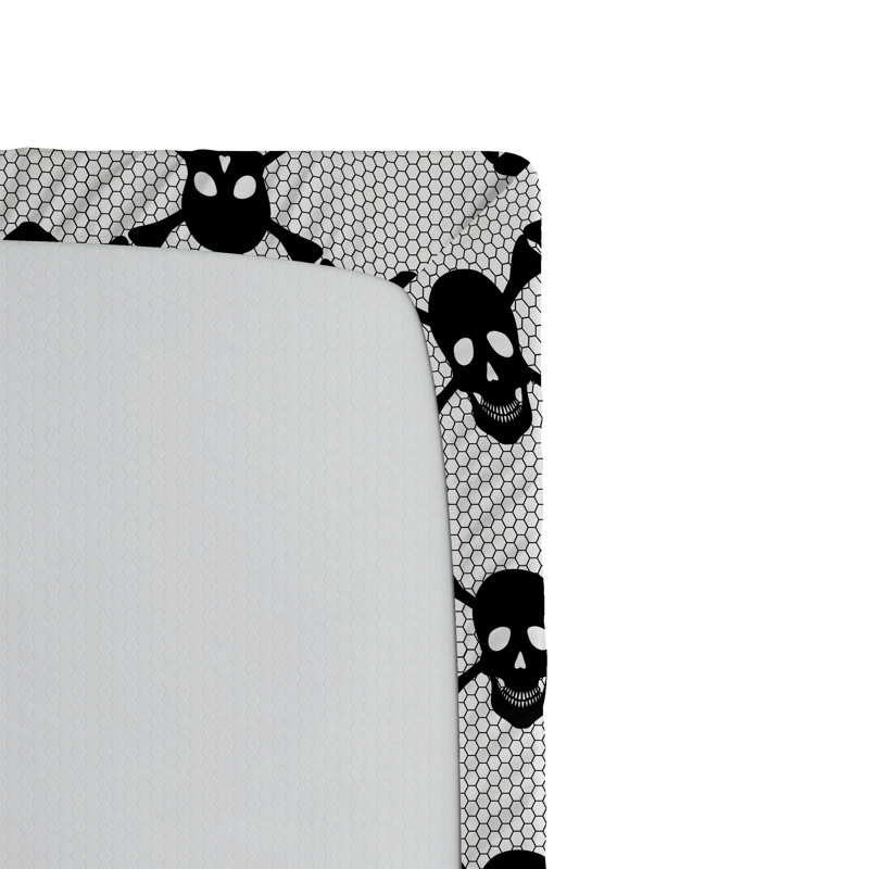 Drap-housse Ambesonne, paquet de 2, Drap-housse de taille simple, Géométrique noir / blanc