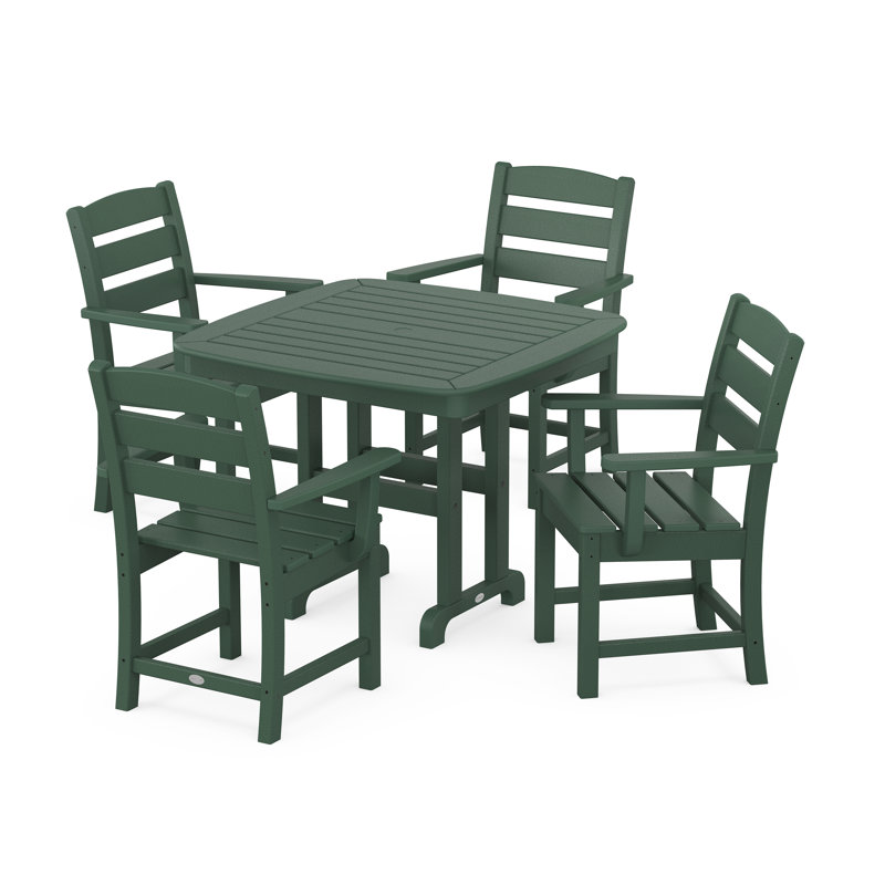 Lakeside 5-Piece Dining Set, Green