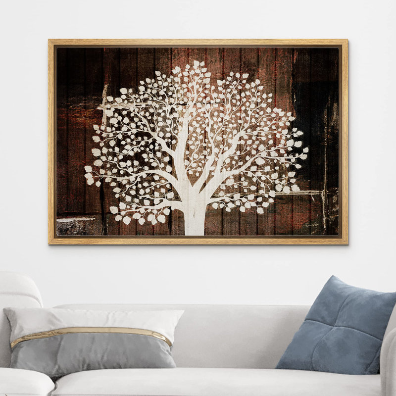 Panneau de bois effet silhouette d'arbre tapisserie, nature sauvage, illustrations, décor rustique, H 24 po x l 36 po