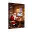 Noël, père Noël, atelier de fabrication de train jouet-663540966