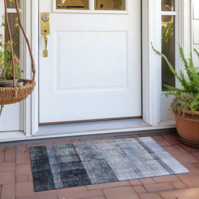 Tapis bleu marine lavable intérieur / extérieur ACN568