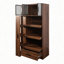 Armoire de cuisine de 70,87 po de hauteur avec tablette de rangement coulissante multi-fonctionnelle multi-niveaux, 1 tiroir, avec porte en verre à cadre en aluminium, cloche à nourriture autoportante avec support à micro-ondes pour salle à manger