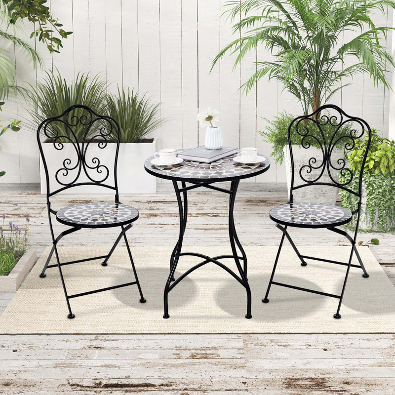 Tabouret d'extérieur en métal 18 po Savu