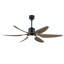 Ventilateurs de plafond extérieurs de 54 po avec lumières, ventilateur de plafond intérieur imperméable avec télécommande, 5 pales ABS modernes, moteur à courant continu silencieux à 3 vitesses CCT, pour porches de patio