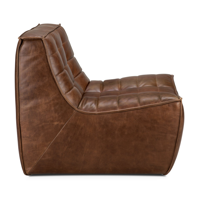 Armless Chair, Dark Brown