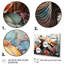 «Reay Brown Blue Line Art Whimsical Animals», reproduction d'art sur toile-1076575121-1076575122