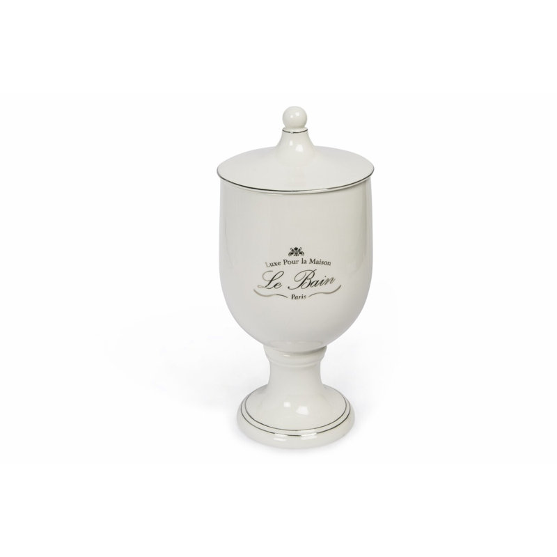Elegant White Le Bain Storage Canister