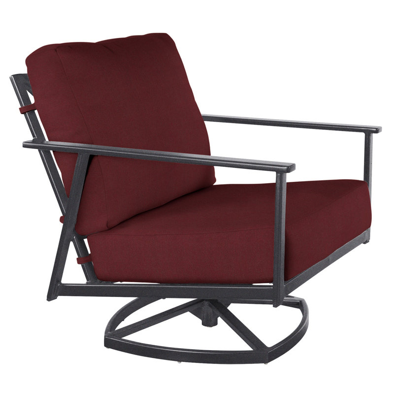 Marin Outdoor Rocker Chair, Graphite, Alcazar Redwood