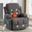 Canapé inclinable et chauffant, avec port USB et 2 porte-gobelets dans les poches latérales (GRIS)