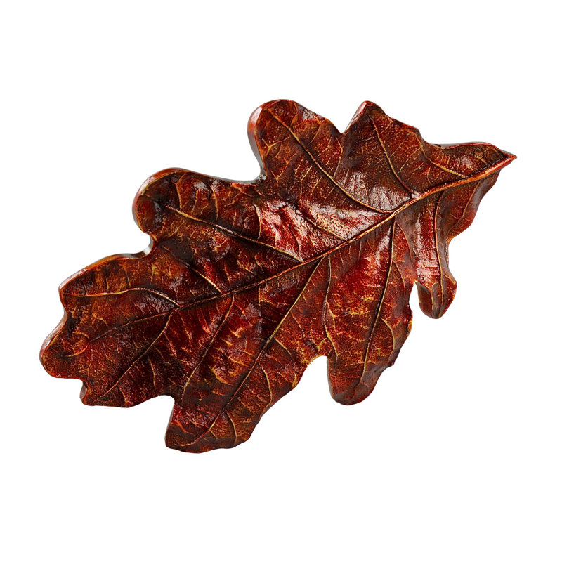Poignée fantaisie à feuilles, Laiton teinté à la main