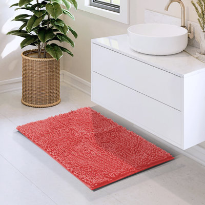 Tapis pour salle de bain en chenille ultra absorbant Kalyce