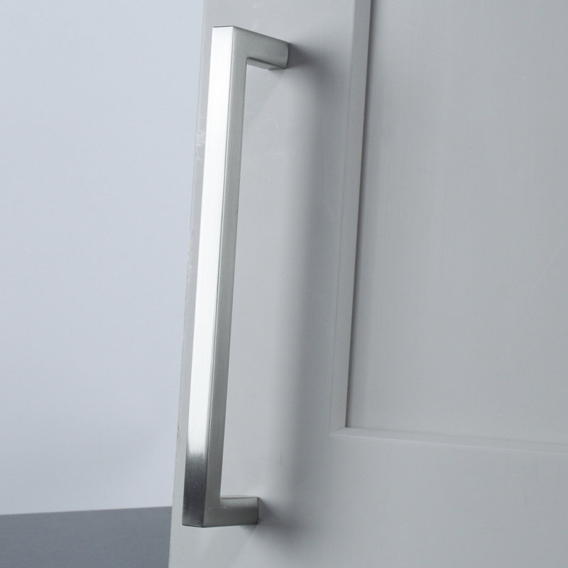 Poignée barre carrée 6 5/16" centré Kai, Nickel satiné