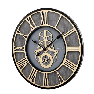 Timepiece Wood and Metal Wall Clock, C4347