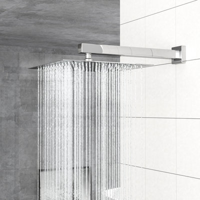 Pomme de douche murale double 10 po avec valve