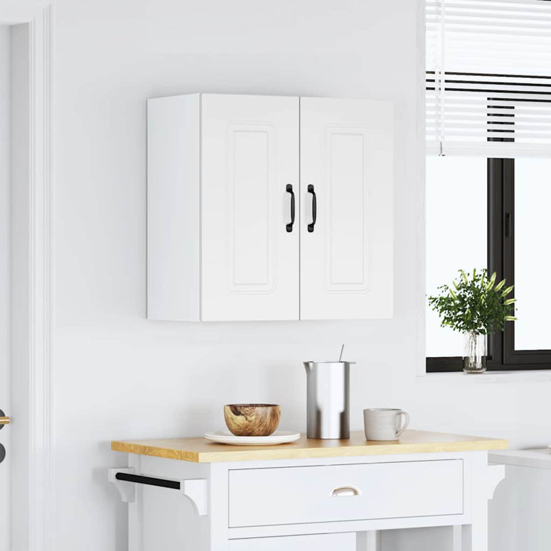 Kitchen Wall Cabinet Kalmar Engineered Wood, White, 60cm H x 60cm W x 31cm D