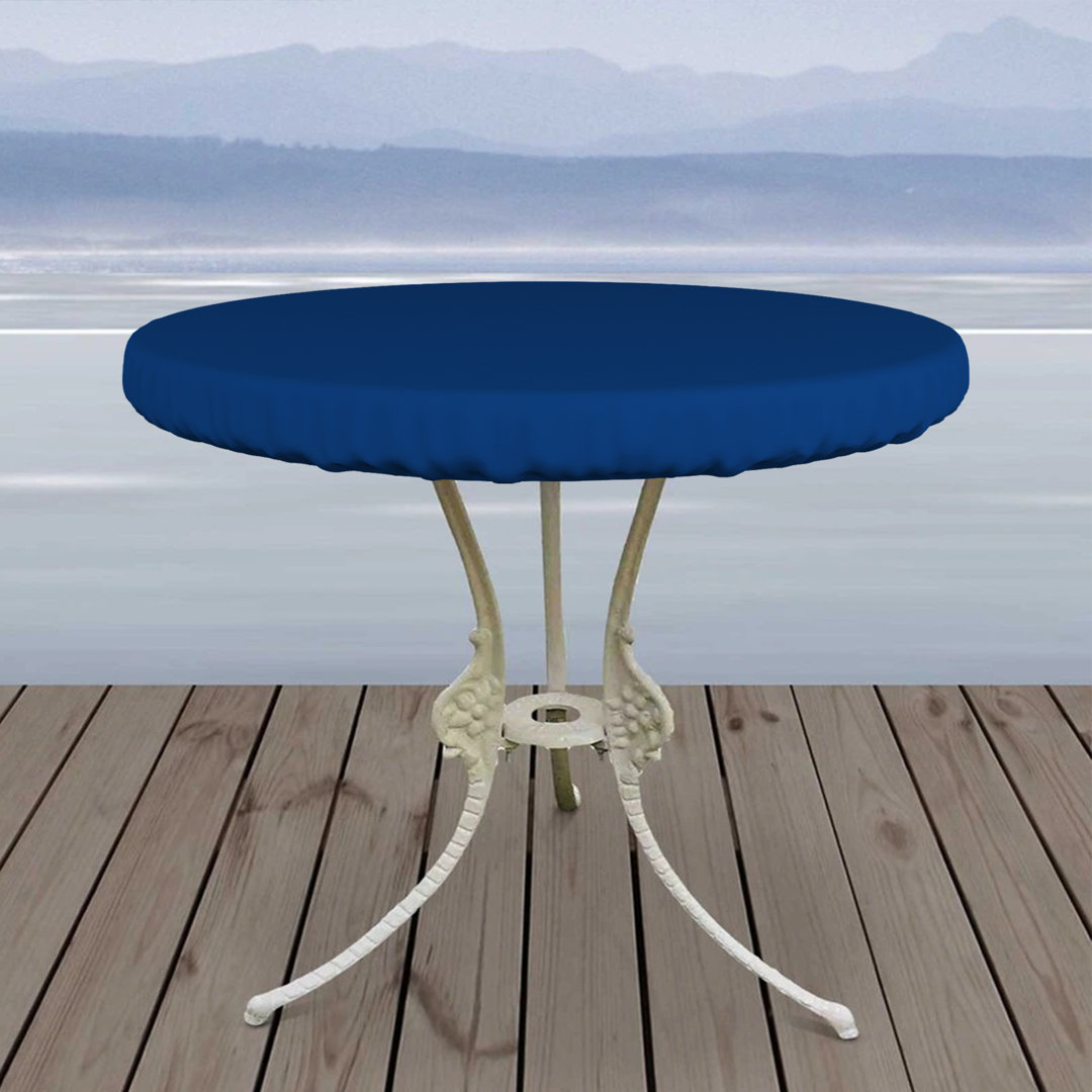 Heavy-Duty Multipurpose Round Patio Table Top Cover, Waterproof Outdoor UV-Resistant Table Cover Red Barrel Studio® 