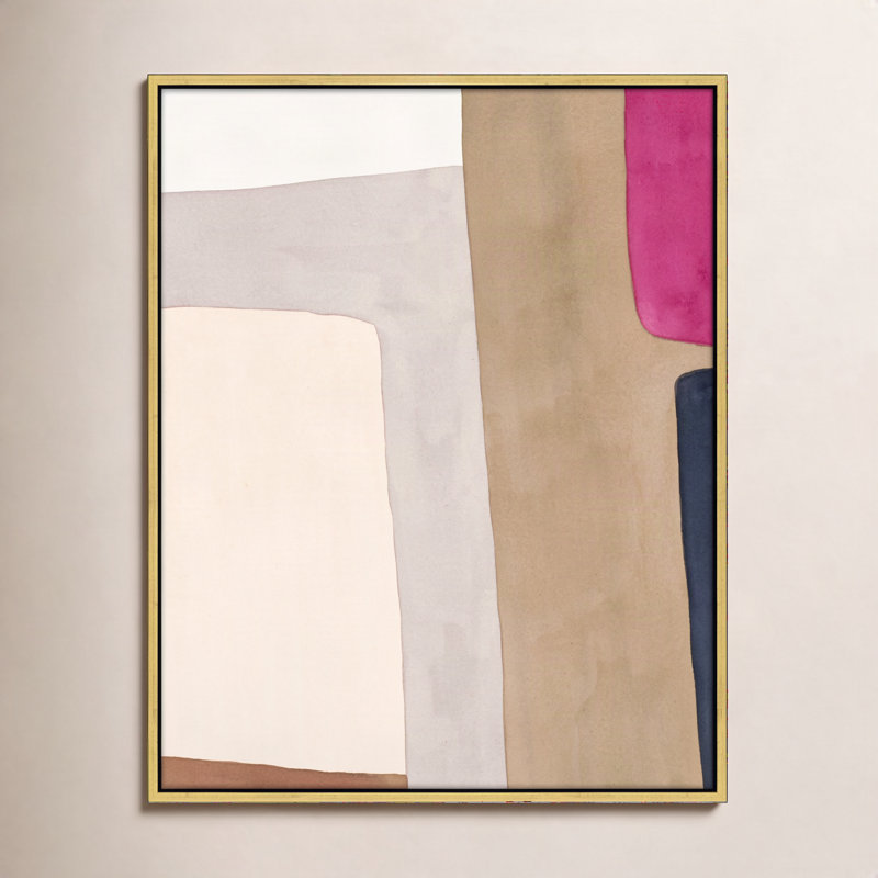 A Highlight Of Fuchsia By Julia Balfour - Framed Wall Art, 25" H x 20" W x 1.4" D, Gold Framed Canvas