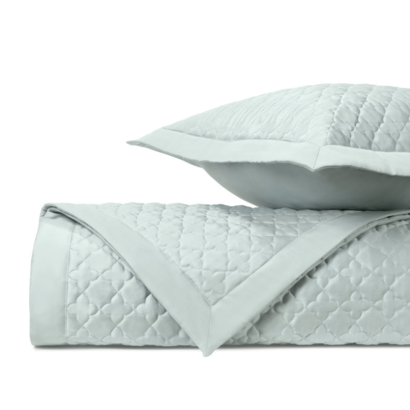 Clover Coverlet Set, Eucalipto, King Coverlet + 3 Euro Shams