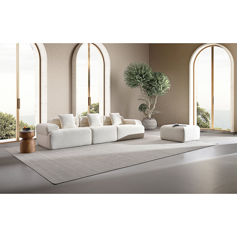 Canapé modulaire Modern Cloud, Velours côtelé beige