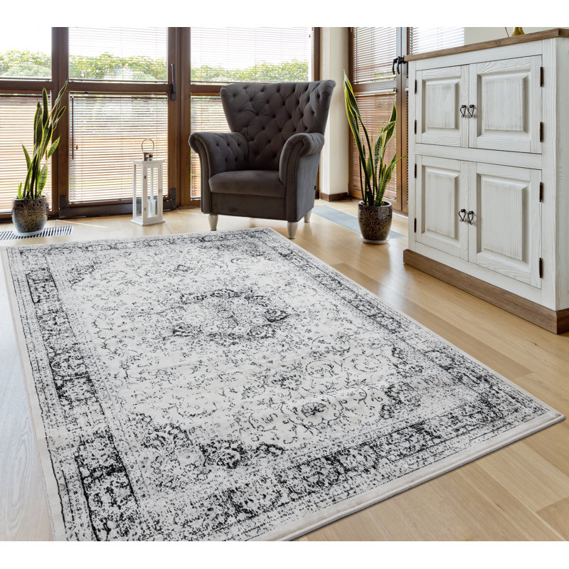 Tapis oriental ivoire Olander, Rectangle 12 pi 6 po x 15 pi