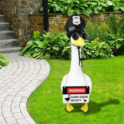 Polyester Porch Goose Outfit Cool Sheriff Alert Porch Gander Outfit 23 Inch Newest Funny Gander Attire Clothes Casual Dress Up For Patio Garden Statue Decor