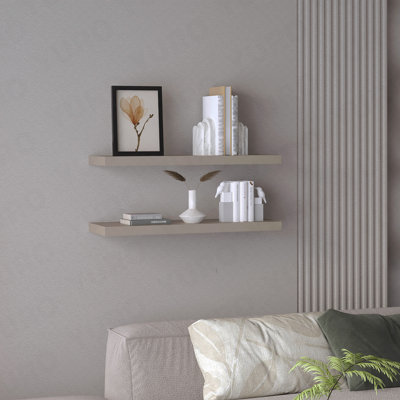 31.5" Wide  Floating Shelves Set Of 2, Shelves For Wall Decor For Bedroom, Bathroom Storage Shelves, Book Shelves For Living Room