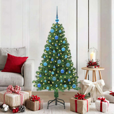 vidaXL Artificial Christmas Tree with 150 LEDs with Stand Green