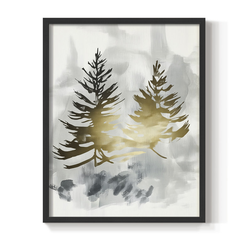 Reproduction encadrée - bois massif, Noir, noir, noir, noir, H 21 po x l 17 po