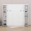 Grand lit escamotable moderne escamotable avec portes de rangement-1858670206
