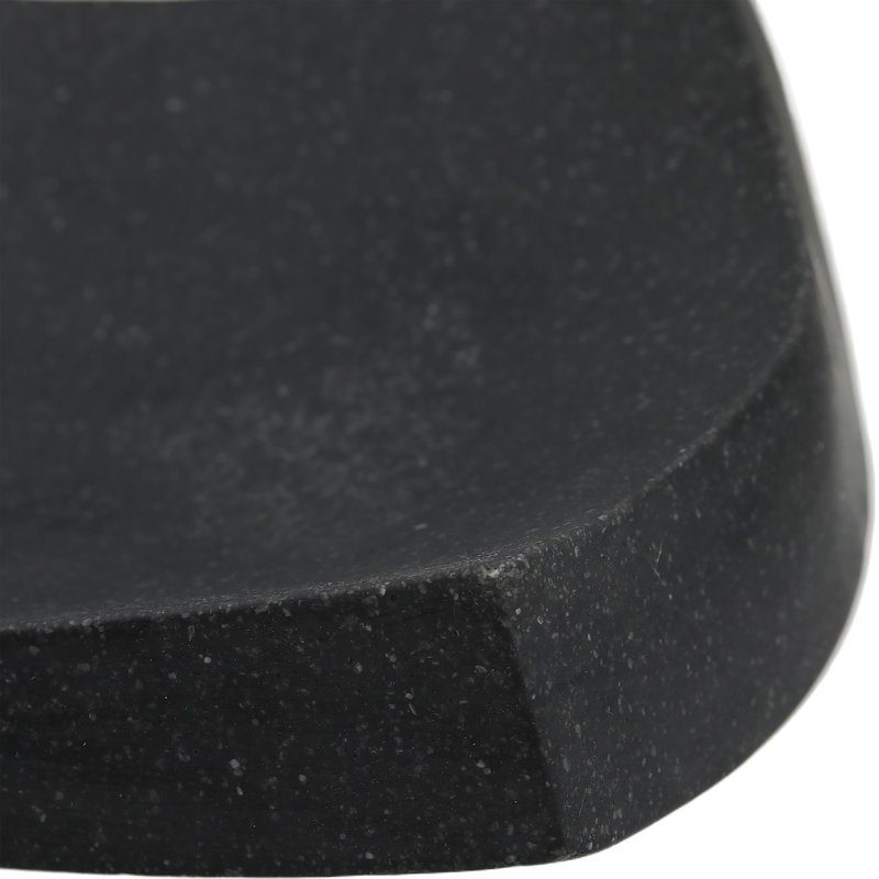 Plateau décoratif décoratif pour table basse Decor - Plateau décoratif décontracté pour repose-pieds, bijoux, bibelots ou comptoir de cuisine - 19 po, noir