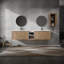 Meuble-lavabo moderne 84 po avec lavabo et armoire latérale - charnières de porte à fermeture en douceur pour une expérience de bain en douceur-130431157