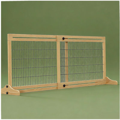 Wide Pet Gate,Wooden Pet Gate,Freestanding Pet Gate for Your Home