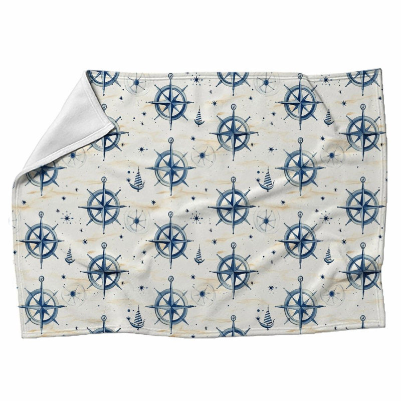 Machine Printed Throw Blanket, 51" W x 60" L