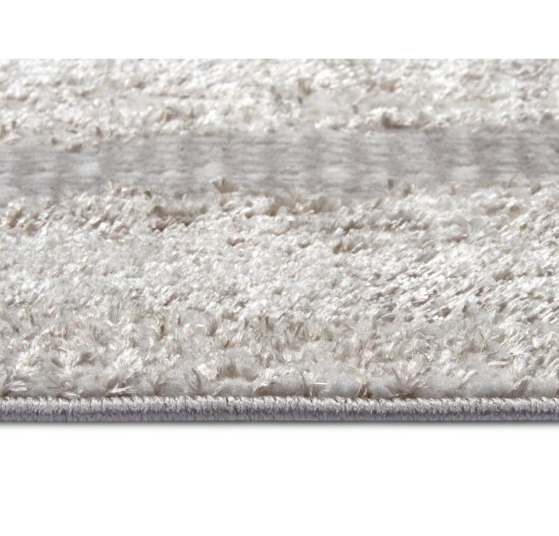 Shine Cream silver Rug, Rectangle 120 x 170cm