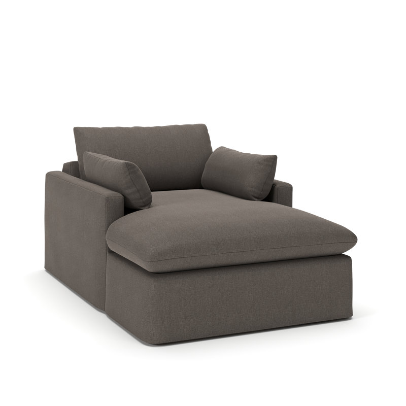 Méridienne Luna, Tissage natté gris anthracite Drusky Sustain®