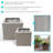2-Piece Modern Assorted Square Gray Polyrattan Indoor Planter with Liner-443964350