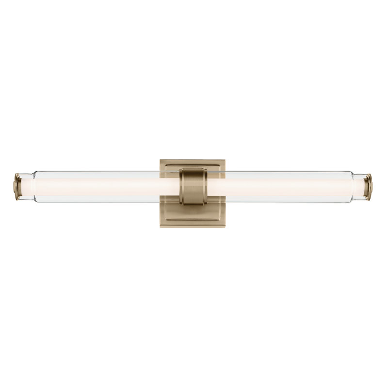 26.5" Linear Bath Bar Medium LED with Clear Glass, Bronze