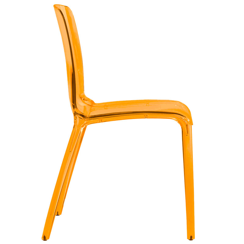 Stackable Dining Chair Transparent Acrylic Commercial Banquet Modern Side Chair (Set of 4)