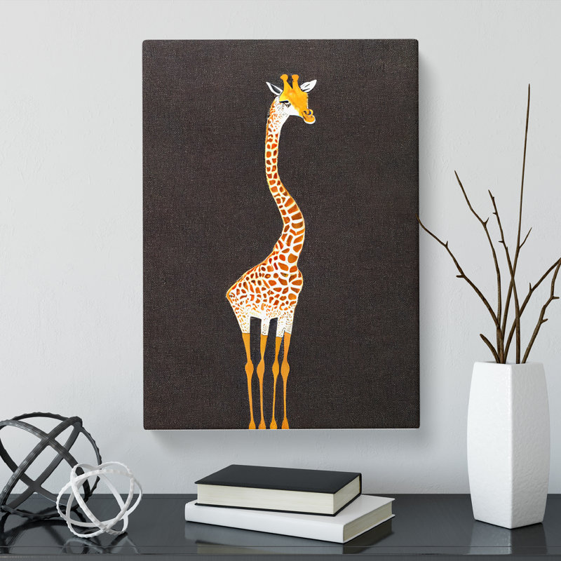 Giraffe Stippling - Wrapped Canvas, 76cm H x 50cm W x 3cm D