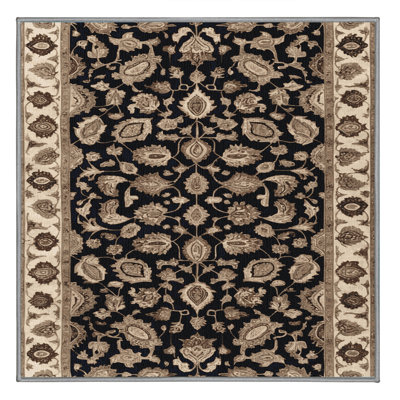 Machine Washable Persian Gray Area Rug